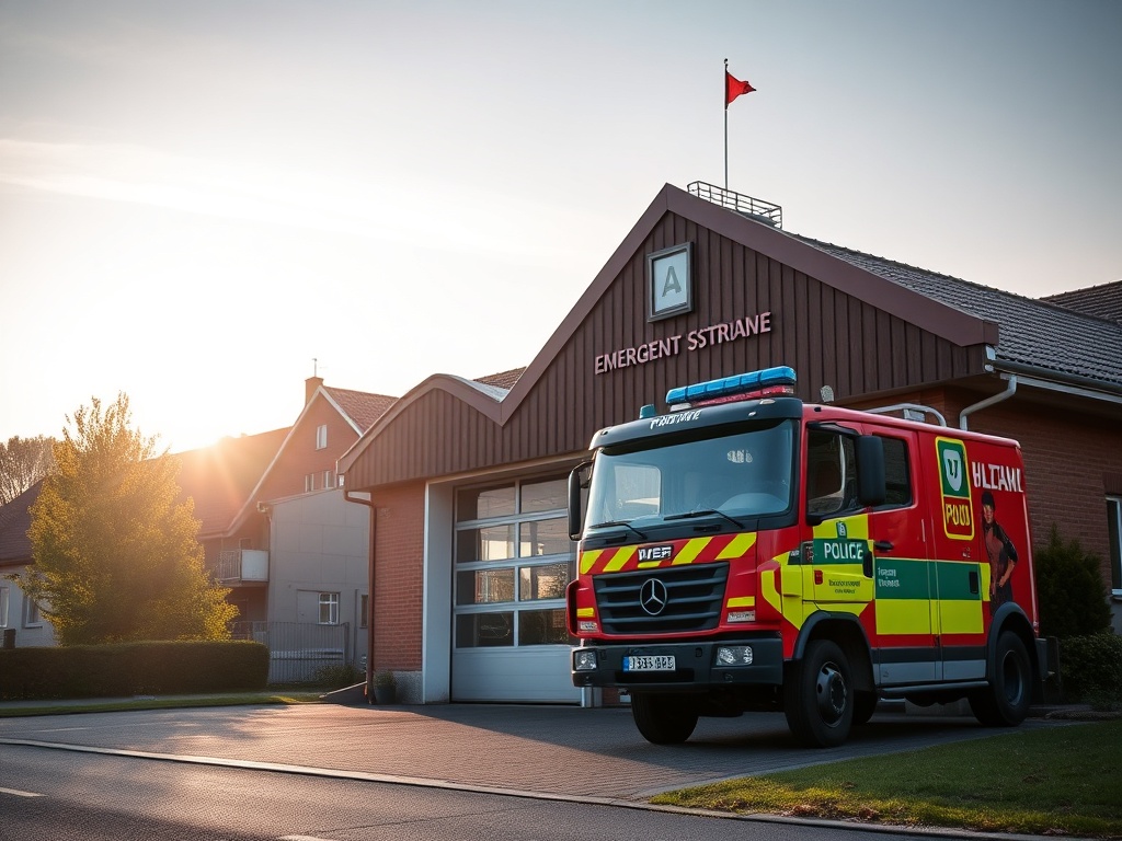 Ilustracja przedstawiająca współpracę między mieszkańcami, policją i samorządem w ramach projektu bezpieczeństwa Lubartowa