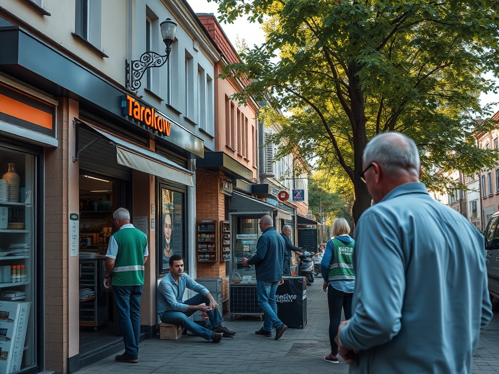 Zdjęcie z Lubartowskich Targów Pracy i Edukacji, prezentujące stoiska firm i kandydatów